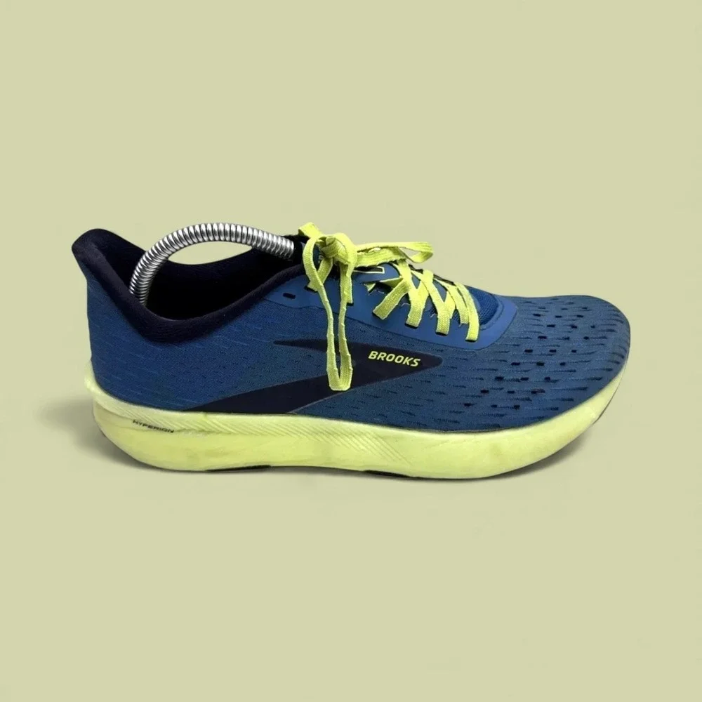 Brooks Shoes Men US 9.5 Hyperion Tempo Blue Nightlife Yellow 1103391D491